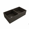 Bocchi Contempo Farmhouse Apron Front Fireclay 36 in. Double Bowl Kitchen Sink in Matte Brown 1350-025-0120